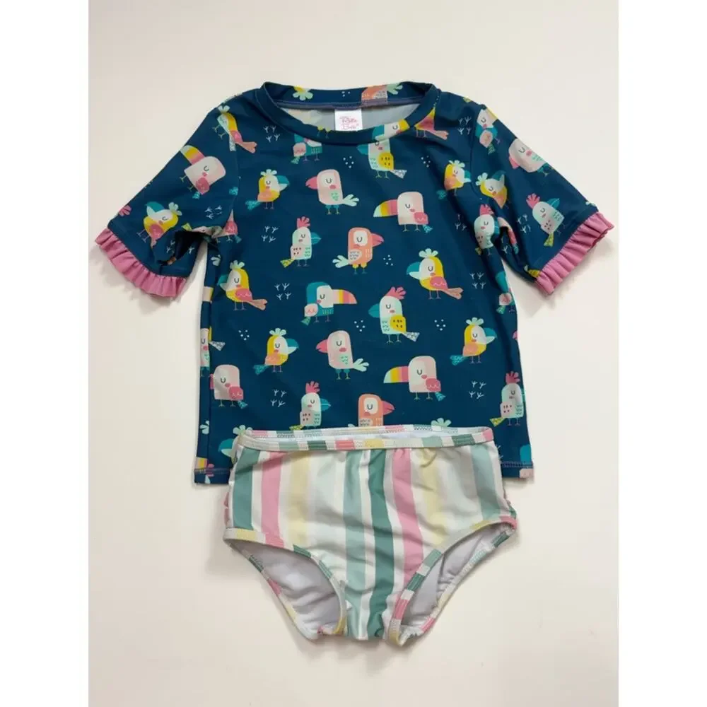 Ruffle Butts Rash Guard Bikini You’re The Tweetest
